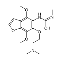 Urea, 1-(4,7-dimethoxy-6-(2-(dimethylamino)ethoxy)-5-benzofuranyl)-3-m ethyl- Structure