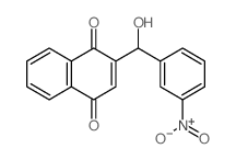 2-[hydroxy-(3-nitrophenyl)methyl]naphthalene-1,4-dione结构式