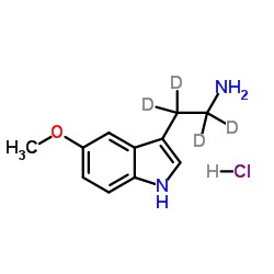 2-(5-Methoxy-1H-indol-3-yl)(2H4)ethanamine hydrochloride (1:1) Structure