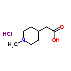 4-piperidineacetic acid, 1-methyl-,hydrochloride Structure
