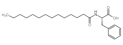 N-十四碳酰基-L-苯丙氨酸结构式