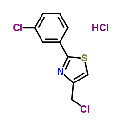 4-(Chloromethyl)-2-(3-chlorophenyl)thiazole hydrochloride Structure
