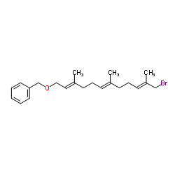 (E,E,E)-[(12-Bromo-3,7,11-triMethyl-2,6,10-dodecatrienyl)oxy]Methyl]benzene结构式