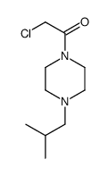 Piperazine, 1-(chloroacetyl)-4-(2-methylpropyl)- (9CI) Structure