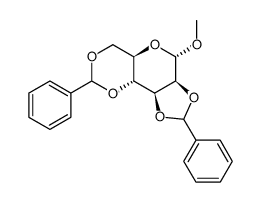 甲基exo-2,3：4,6-二-O-亚苄基-α-D-甘露吡喃糖苷结构式