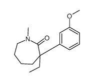 3-ethylhexahydro-3-(3-methoxyphenyl)-1-methyl-2H-azepin-2-one结构式