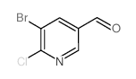 5-溴-6-氯-3-吡啶羧醛结构式