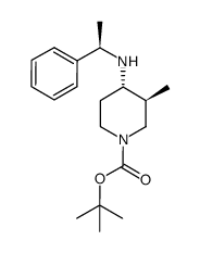 (3S,4S)-3-methyl-4-(1-(R)-phenyl-ethylamino)-piperidine-1-carboxylic acid tert-butyl ester Structure