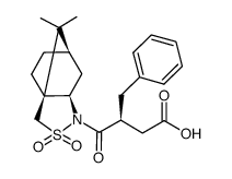 (3S)-4-[(3aS,6R,7aS)-tetrahydro-8,8-dimethyl-2,2-dioxido-3a,6-methano-2,1-benzisothiazol-1(4H)-yl]-4-oxo-3-(phenylmethyl)butanoic acid Structure