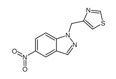 5-硝基-1-(4-噻唑甲基)-1H-吲唑结构式