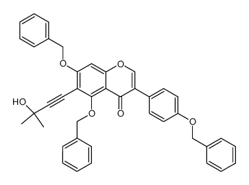 4',5,7-tris(benzyloxy)-6-(3-hydroxy-3-methyl-1-butynyl)isoflavone Structure