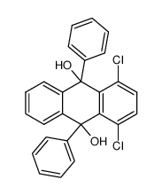 1,4-dichloro-9,10-diphenyl-9,10-dihydro-anthracene-9,10-diol结构式