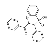 (2-bromo-3-oxo-1,3-diphenyl-propyl)-phenyl-phosphinic acid结构式