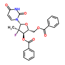 (2'R)-2'-脱氧-2'-氟-2'-甲基尿苷 3',5'-二苯甲酸酯结构式