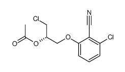 (S)-1-chloro-3-(3-chloro-2-cyanophenoxy)propan-2-yl acetate结构式