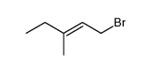 1-bromo-3-methylpent-2-ene Structure