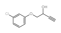 1-(3-氯苯氧基)-2-羟丁-3-炔结构式