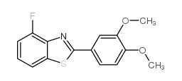 2-(3,4-二甲氧基苯基)-4-氟苯并噻唑结构式