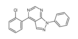 4-(2-chlorophenyl)-1-phenylpyrazolo[3,4-d]pyrimidine Structure