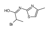 2-溴-n-(4-甲基-1,3-噻唑-2-基)丙酰胺结构式