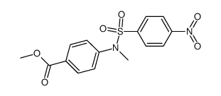 methyl N-methyl-N-nosyl-p-aminobenzoate结构式