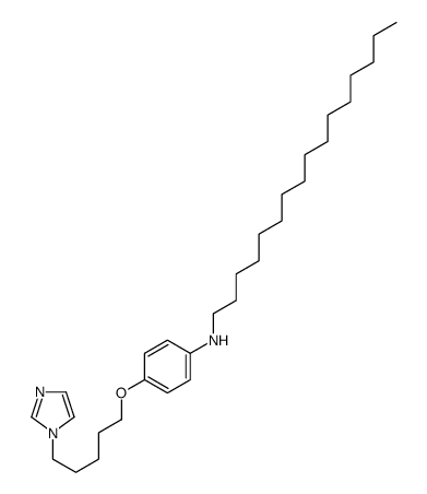 N-hexadecyl-4-(5-imidazol-1-ylpentoxy)aniline结构式