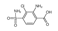 2-amino-3-chloro-4-sulfamoylbenzoic acid Structure