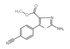 Methyl 2-amino-5-(4-cyanophenyl)-1,3-thiazole-4-carboxylate Structure