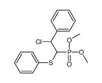 (1-chloro-2-dimethoxyphosphoryl-2-phenylsulfanylethyl)benzene结构式
