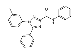 1-(3-methylphenyl)-N,5-diphenyl-1,2,4-triazole-3-carboxamide结构式