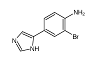 2-BROMO-4-(1H-IMIDAZOL-4-YL)-PHENYLAMINE结构式