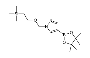 1-([2-(三甲基硅基)乙氧基]甲基)-1H-吡唑-4-硼酸频哪醇酯结构式