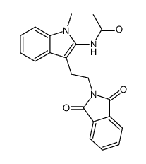 2-acetylamino-1-methyl-3-(2-phthalimidoethyl)indole Structure