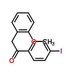 1-(4-碘苯基)-2-(2-甲氧基苯基)乙酮结构式