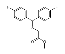methyl 2-[bis(4-fluorophenyl)methylsulfanyl]acetate结构式