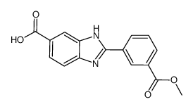 2-(3-甲氧基羰基苯基)-1H-苯并咪唑-5-羧酸结构式
