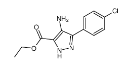 ethyl 4-amino-3-(4-chlorophenyl)-1H-pyrazole-5-carboxylate结构式