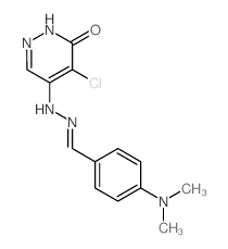 Benzaldehyde,4-(dimethylamino)-, 2-(5-chloro-1,6-dihydro-6-oxo-4-pyridazinyl)hydrazone结构式
