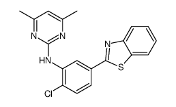 N-[5-(1,3-benzothiazol-2-yl)-2-chlorophenyl]-4,6-dimethylpyrimidin-2-amine结构式