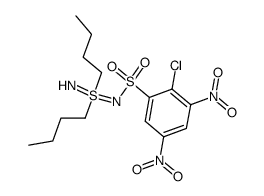 S,S-Dibutyl-N-(2-chlor-3,5-dinitrophenylsulfonyl)schwefeldiimid Structure