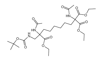 triethyl 1,8-diacetamido-9-((tert-butoxycarbonyl)amino)nonane-1,1,8-tricarboxylate Structure