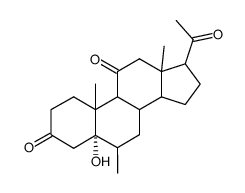 5α-Hydroxy-6β-methyl-allopregnan-3,11,20-trion Structure