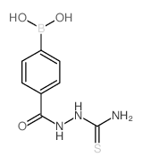 4-(2-硫代氨甲酰肼基羰基)苯硼酸结构式