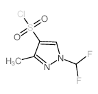 1-二氟甲基-3-甲基-1H-吡唑-4-磺酰氯结构式