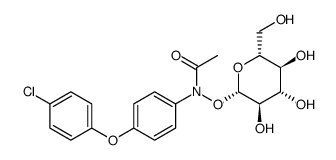 β-D-Glucopyranose, 1-O-[acetyl[4-(4-chlorophenoxy)phenyl]amino]结构式