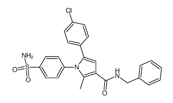 5-(4-chloro-phenyl)-2-methyl-1-(4-sulfamoyl-phenyl)-1H-pyrrole-3-carboxylic acid benzylamide Structure