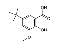 5-tert-Butyl-2-hydroxy-3-methoxy-benzoic acid结构式