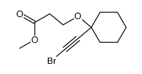 3-(1-bromoethynyl-cyclohexyloxy)-propionic acid methyl ester结构式