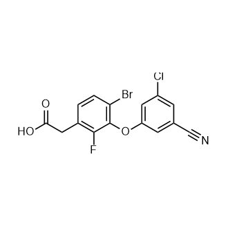 2-(4-Bromo-3-(3-chloro-5-cyanophenoxy)-2-fluorophenyl)acetic acid Structure