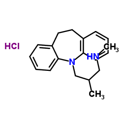 3-(10,11-Dihydro-5H-dibenzo[b,f]azepin-5-yl)-N,2-dimethyl-1-propanamine hydrochloride (1:1) Structure